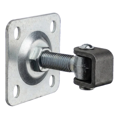 PSG állítható kapu zsanér M20 100×100 mm galvanizált lemezzel – fekete fül 001-373 (1)