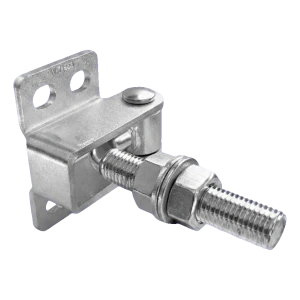 Állítható hajlított M16 zsanér kapukhoz és kiskapukhoz – 180° / 125 mm, horganyzott