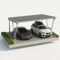 Fotovoltaikus Autóbeálló fészer VICA 2 jármű részére Napelemes kocsibeálló SOLO GPV-105-02 (1)