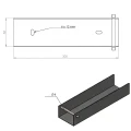 Ceownik csatlakozó elem alapfal tartóhoz 300x50 horganyzott GPV-700-54 (3)