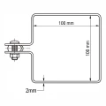 Végzáró bilincs kerítés panelek 100x100 mm zöld 000-783 (5)