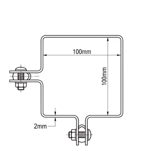 Sarokelem kerítés panelekhez 100x100 mm horganyzott