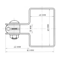 Kerítéspanel végelem 60x40 fekete GPV-700-12 (3)