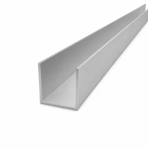 Alumínium U-profil 40×40×2 mm – C/U profil EN AW-6060, hossz 2000 mm