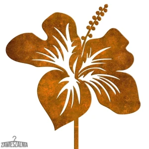 Kerti dekoráció – Hibiszkusz corten acélból 19×97 cm