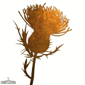 Zawieszalnia – kerti dekoráció Bogáncs Corten acélból XL 14×98 cm