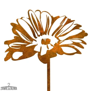 Zawieszalnia – kerti dekoráció rozsdás százszorszép corten acélból XL 21×93 cm