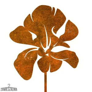 Zawieszalnia – kerti dekoráció Rozsdás Írisz corten acélból XL 17×96 cm