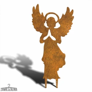 Kerti dekoráció – Rozsdás Őrangyal XL 78 cm corten acélból