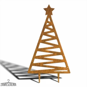 Zawieszalnia – kerti dekoráció Zygzak XXL 92 cm-es Corten acél karácsonyfa