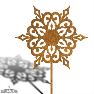 Zawieszalnia – rozsdás kerti dekoráció Hópehely XL 93 cm, corten acél