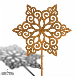 Biżuteria Ogrodowa – kerti dekoráció Hópehely XXL 93 cm corten acél