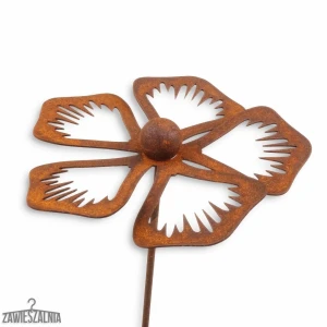 Függesztő – 3D kerti ékszer Rozsdás Télizöld XL corten acélból 83 cm