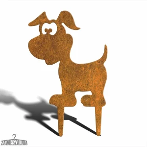 Pupil Ogrodowy – kerti dekoráció Mopszi kutya M 25×39 cm, Corten acél