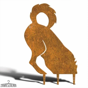 Kerti dekoráció – Rozsdás Ásó Kutya XL corten acélból 45×69 cm