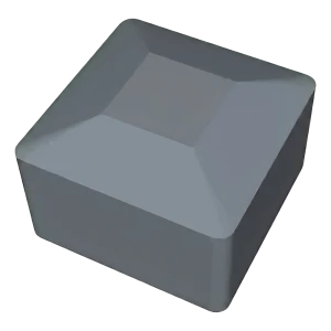 Szürke LLDPE végzáró PV 40×40 mm-es szerelőprofilhoz – 1. típus