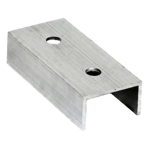 PV szerelőprofil összekötő elem, alumínium, 100 mm – U-profil 25×45×25