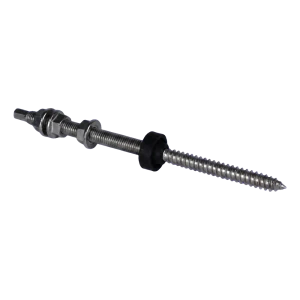M10×200 A2 kettős menetes csavar PV adapterekhez és háromszögekhez EPDM tömítéssel