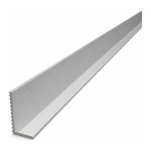 Recézett, egyenlőtlen szárú alumínium szögletvas 40×20×2,6 mm – L profil, 2000 mm hosszúságú
