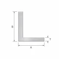 Alumínium egyenlőtlen szárú szögvas 40×20×2,6 mm – L profil, hossz 2000 mm 001-702 (2)