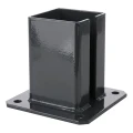 Acél talplemez kerítésoszlophoz 100×100 mm – szerelőláb grafit RAL 7016 000-792 (1)