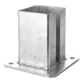 Acél talplemez kerítés- és kapuoszlophoz 100×100 mm, horganyzott 000-789 (1)