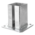 Acél talplemez kerítés- és kapuoszlophoz 100×100 mm, horganyzott 000-789 (2)