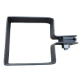 Kerítés végzáró bilincs 80×80 mm grafit RAL 7016 – szerelőkészlet 001-619 (2)