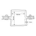 Közbenső panelkerítés-rögzítő bilincs 80×80 mm, grafitszürke RAL 7016 – komplett készlet 001-611 (4)