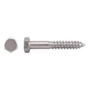 A2 rozsdamentes acél facsavar DIN 571 10×80 mm – hatlapfej – 100 db/doboz