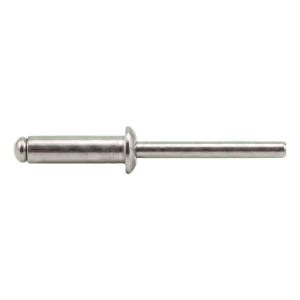 Rozsdamentes Vakszegecs A2/A2 ISO 15983 4,0×10 mm – lapos, nyitott fejű – 500 db-os karton