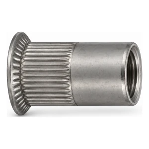 Rozsdamentes A2 szegecsanya M6×16 mm – süllyesztett fej, recézett szár – 250 db-os karton