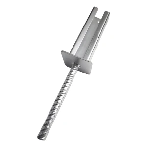 Paneloszlop talp 60×40 mm Ø20 mm-es csappal – horganyzott