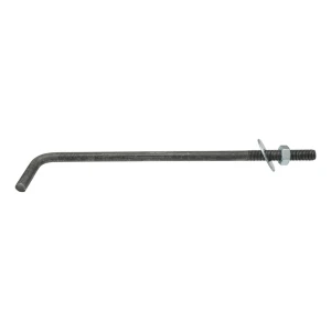 L típusú hajlított csavaros kötőelem (talpszelemen-horgony) M12 × 450 mm, fekete
