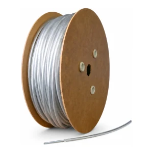 Horganyzott acélkötél PVC bevonattal Ø8 mm, átlátszó, mag Ø5,0 mm (6x7) — méterre