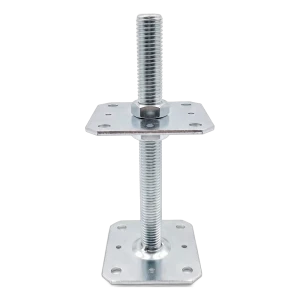 Állítható oszloptartó 110×110 mm, M24 menettel – 250 mm magas, horganyzott