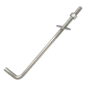 L típusú hajlított csavaros kötőelem (talpszelemen-horgony) M12 × 300 mm, horganyzott