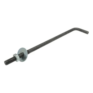 L alakú horgonycsavar talpszelemenhez (hajlított csavaros kötőelem) M16 × 350 mm, fekete