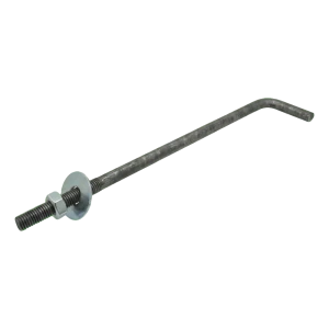 L alakú horgonycsavar talpszelemenhez (hajlított csavaros kötőelem) M12 × 350 mm, fekete