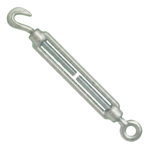 Feszítőzár horog–szem horganyzott M24×255 mm, DIN 1480