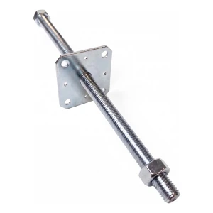 Állítható oszloptartó 110×110 mm, M24 menet – magasság 500 mm, horganyzott