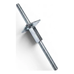 Állítható oszloptartó 80×80 mm, M20 menettel – magasság 330 mm, horganyzott