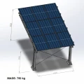 Fotovoltaikus Autóbeálló fészer 1 jármű részére L 5,7m x 3,3m Napelemes kocsibeálló GPV-101-06 (4)