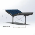Fotovoltaikus Autóbeálló fészer 2 jármű részére T 11,4m x 3,3m Napelemes kocsibeálló GPV-101-08 (3)
