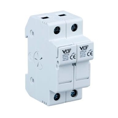 Biztosíték alap 2P 32A 10x38 1000V DC CFPV-32 GPV-401-12