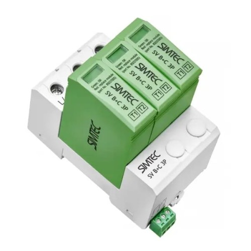 Túlfeszültség levezető PV DC Típus 1+2 (B+C) 1000V 3P 20kA 4,5kV SV T1 T2 SIMTEC GPV-401-16
