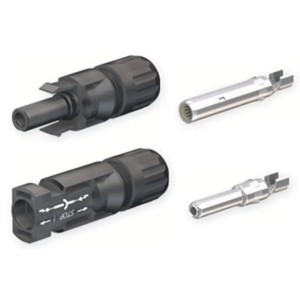 MC4 csatlakozó készlet dugó és aljzat 2,5-6 mm² 1000V DC 30A IP67