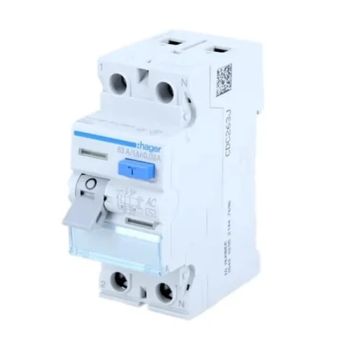 Fennmaradó áramú megszakító 1P+N 25A 30mA tip AC CDC225J HAGER GPV-401-30