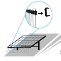 Klipsz a tüskék fotovoltaikára történő rögzítéséhez - fehér 35mm PV-400-17 (2)
