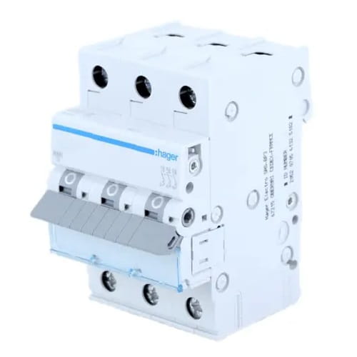 Túláramvédelmi megszakító B 20A 3P 6kA MBN320E HAGER GPV-401-54